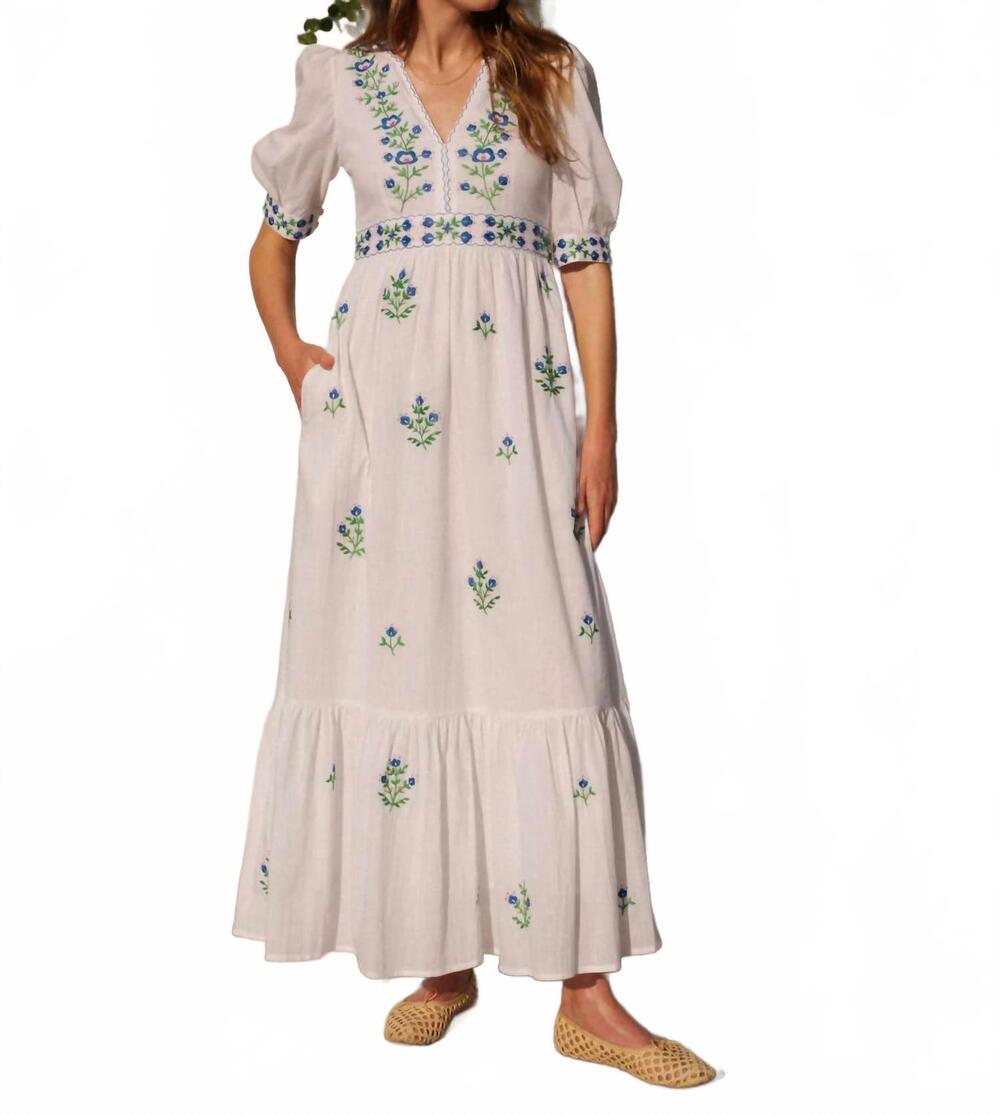 NEW PINK CITY PRINTS alicia midi dress in provencal perfume